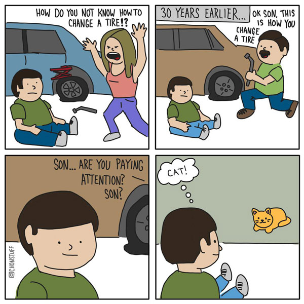 cat tire lessons comic