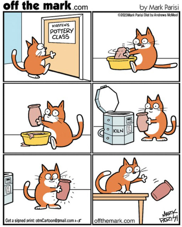 pottery cat comic