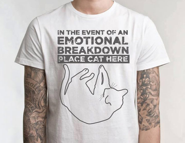 cat emotional support t-shirt