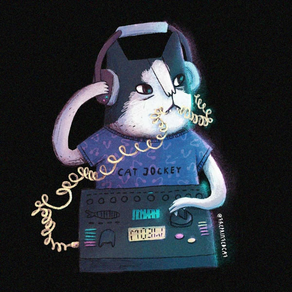 cat dj art