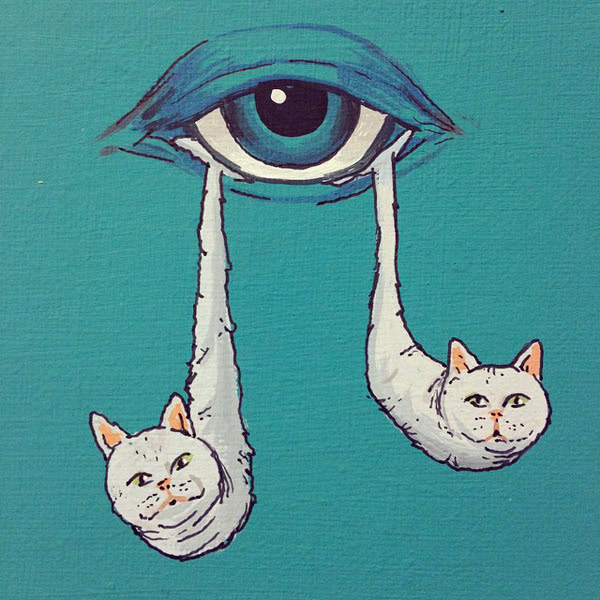 cat tears art