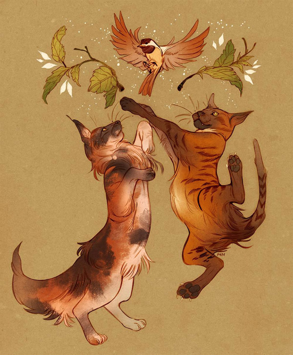 dancing cat art