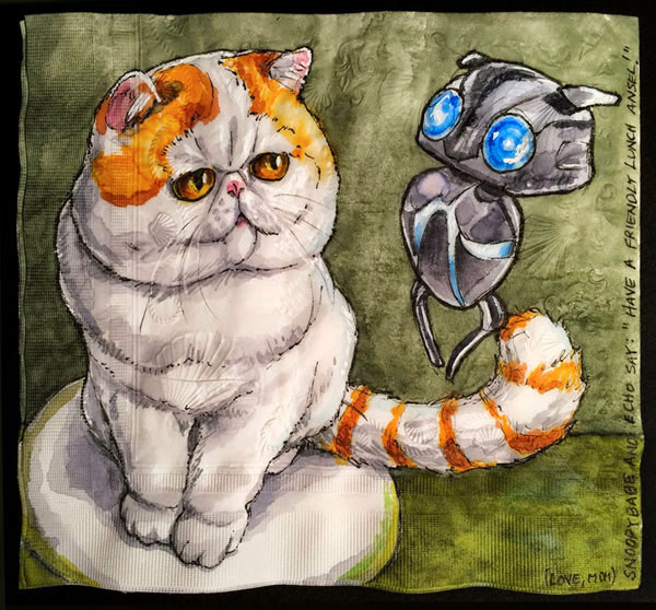 echo cat art