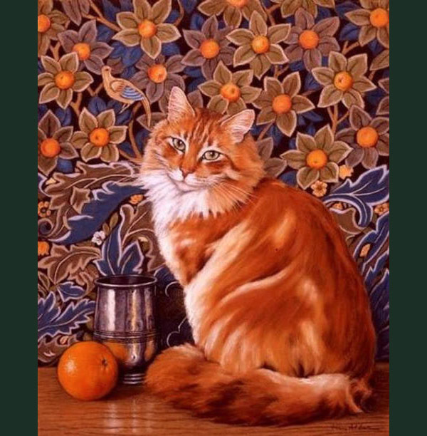 orange cat art