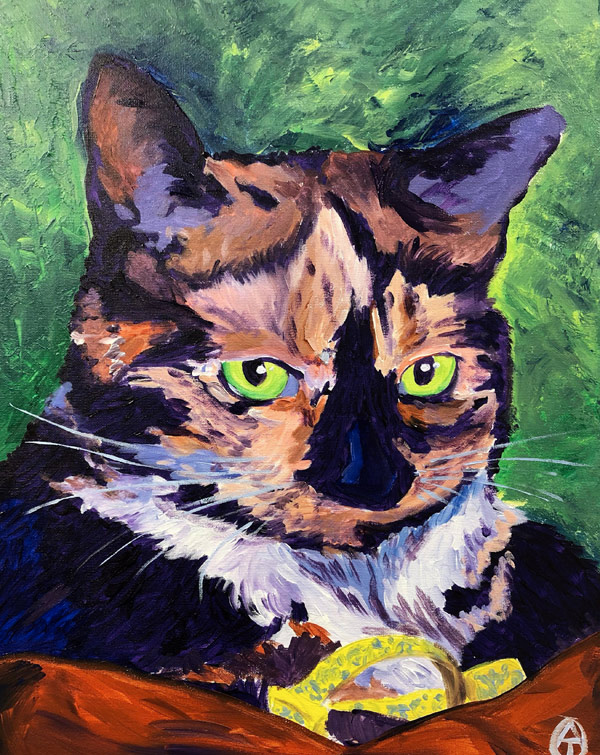 painterly cat art