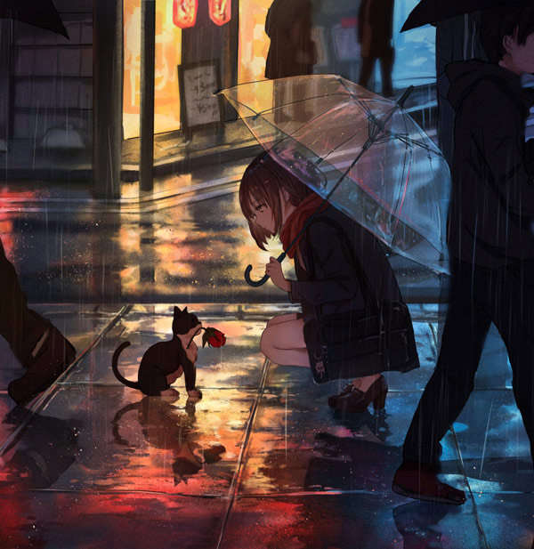 street cat rose gambit art