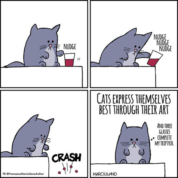 artistic cat comic