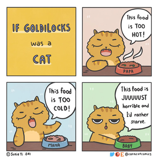 cat food comic picky