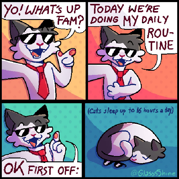 cats sleep a lot comic