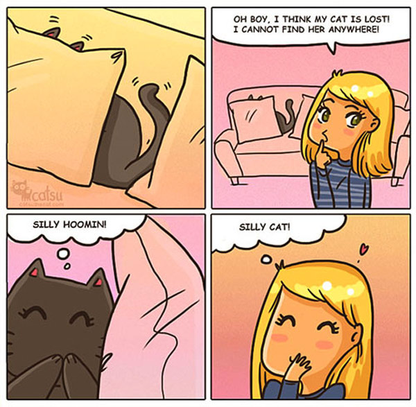 find the kitty comic