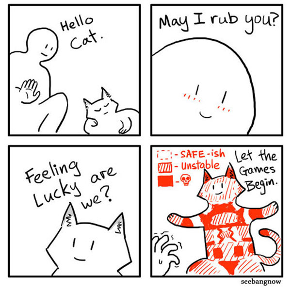 rub the cat comic