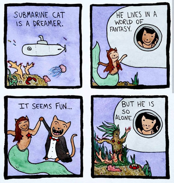 submarine cat comic