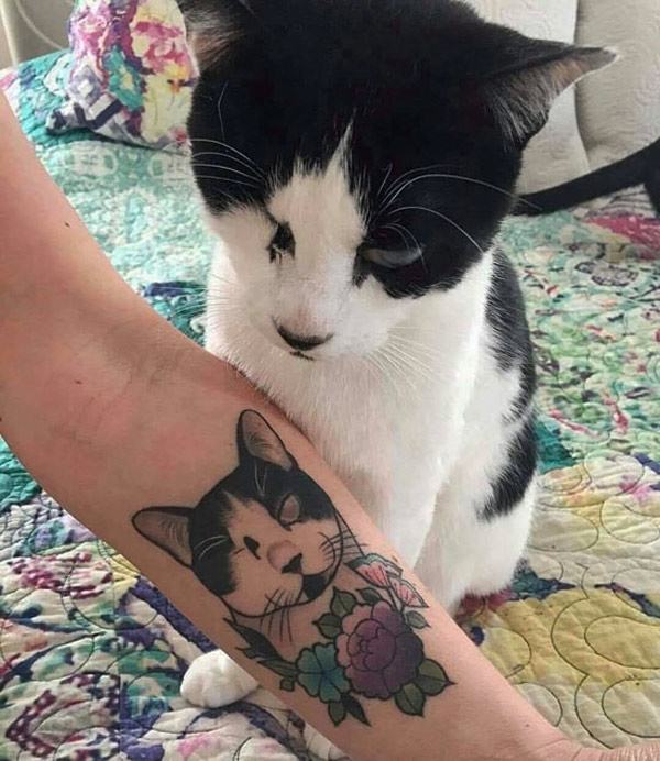 one eyed cat tatoo