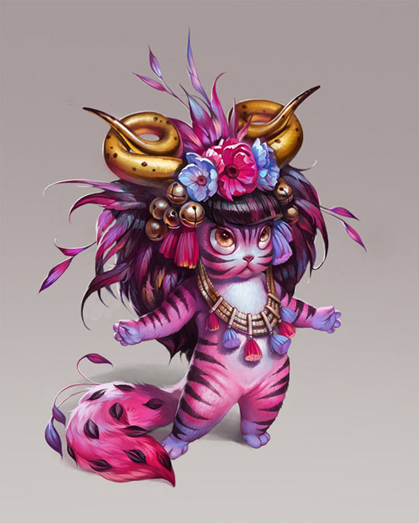 fabulouspurple cat art