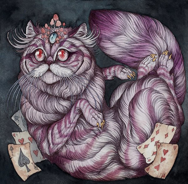 cats and cards art