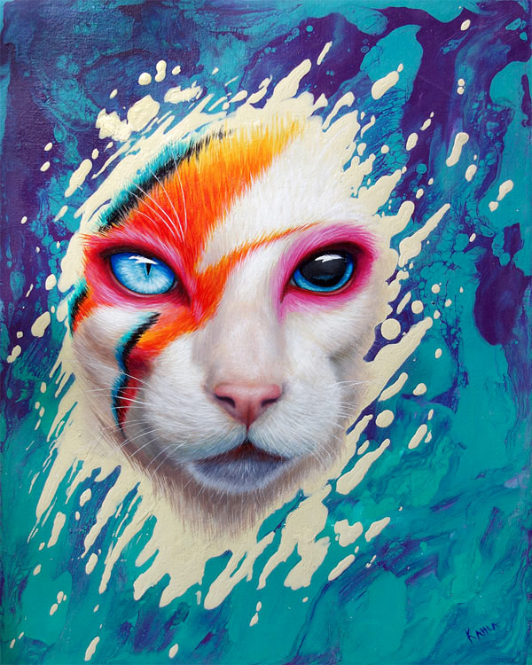 david bowie cat art