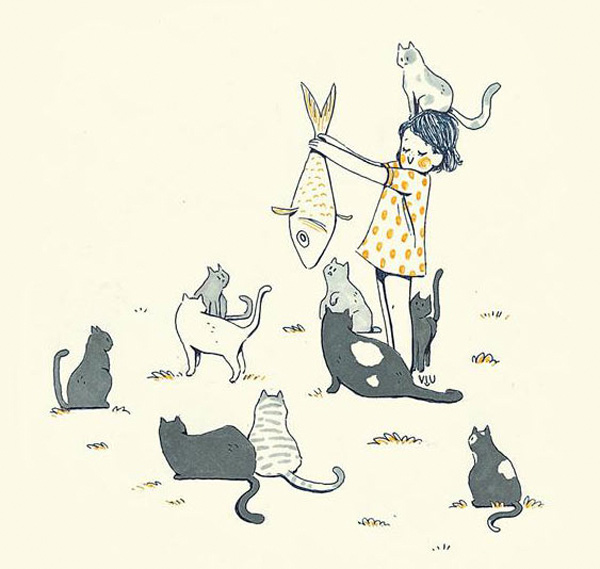 feeding your cat friends art