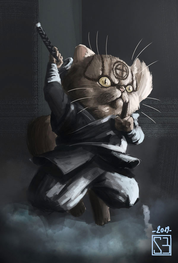 ninja cat art