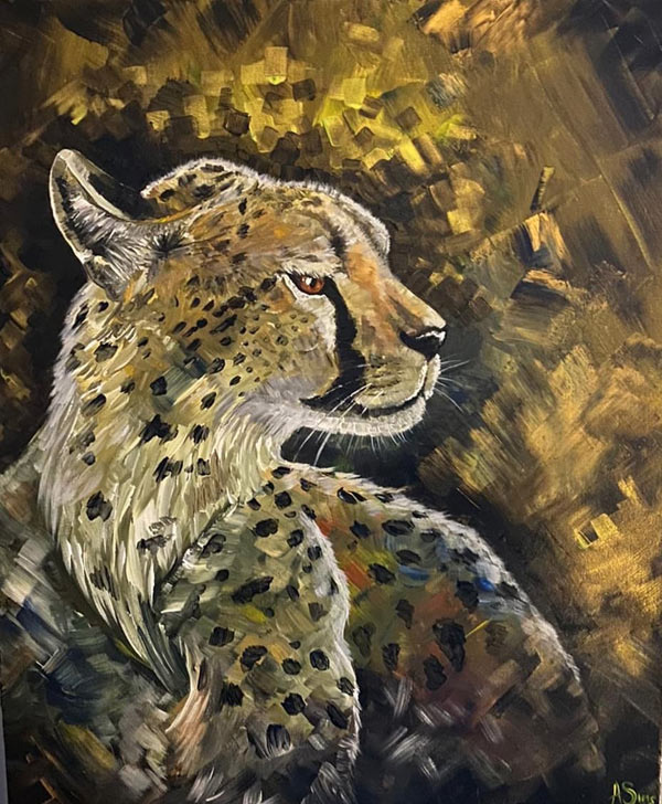 leopard painting