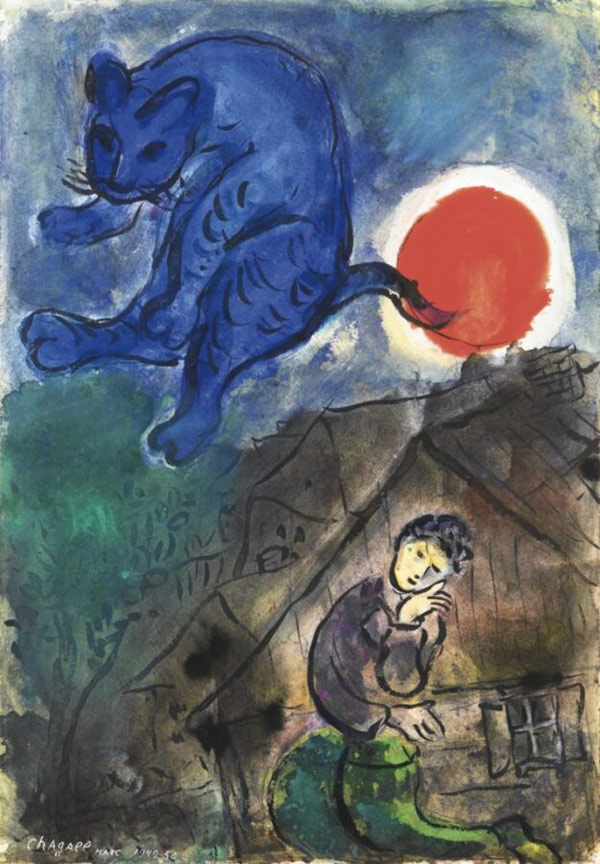marc chagall cat art