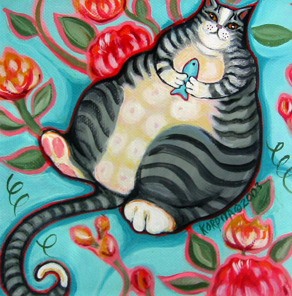 fat tabby art