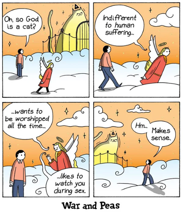 cat god in heaven   comic