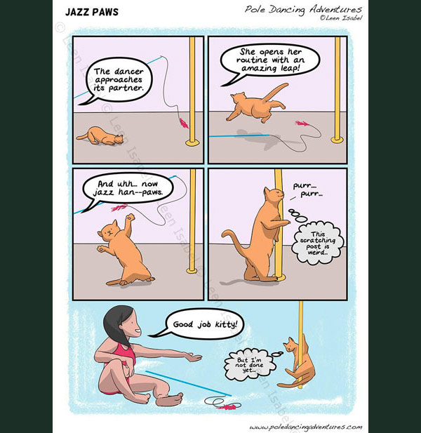 pole dance kitty comic