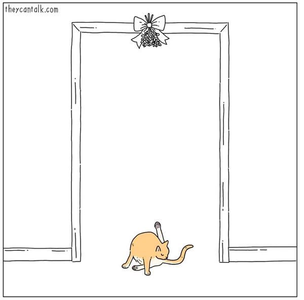 mistletoe cats comic