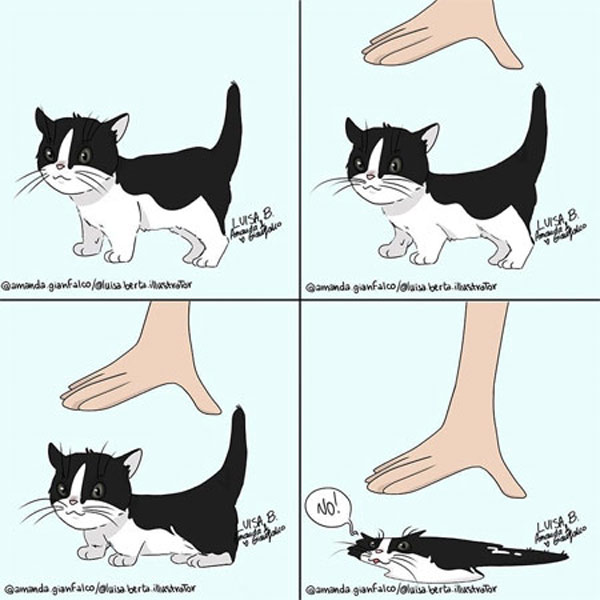 petting a kitten comic