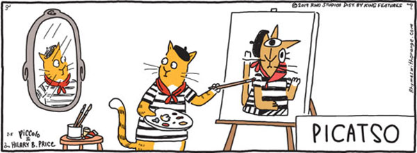 picasso cat  comic