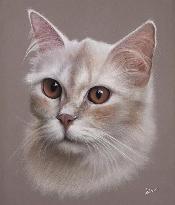 cat head portrait art