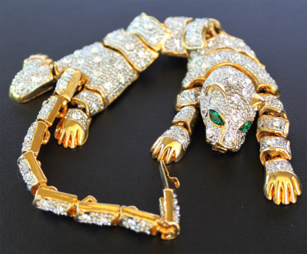 jeweled cat bracelet