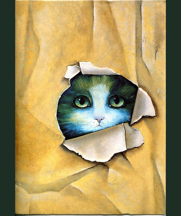 cat in a paper bag art