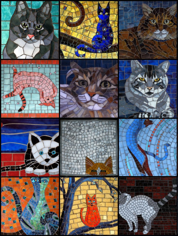 louis wain ceramic cats art