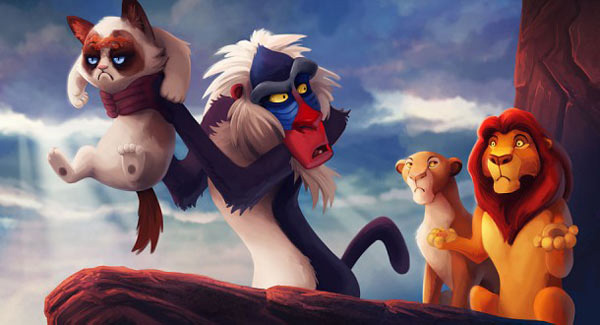 lion king meets grumpy cat