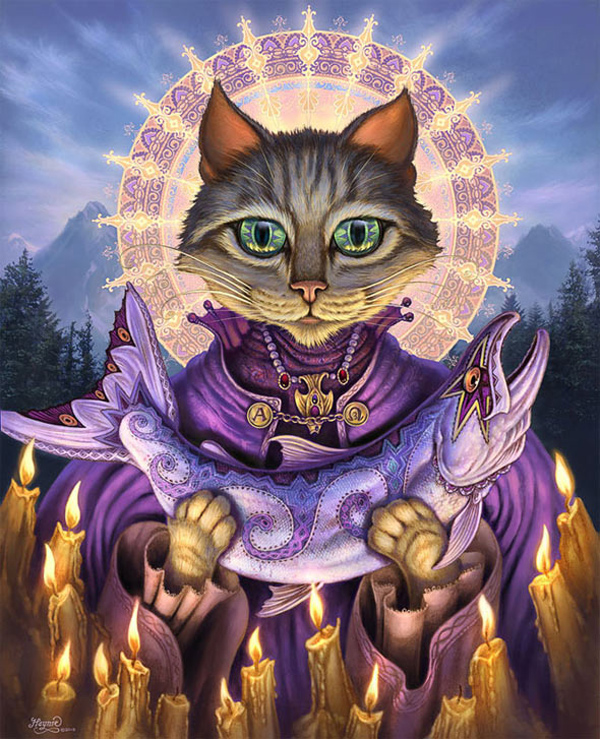 holy fish cat art