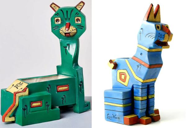 louis wain ceramic cats art