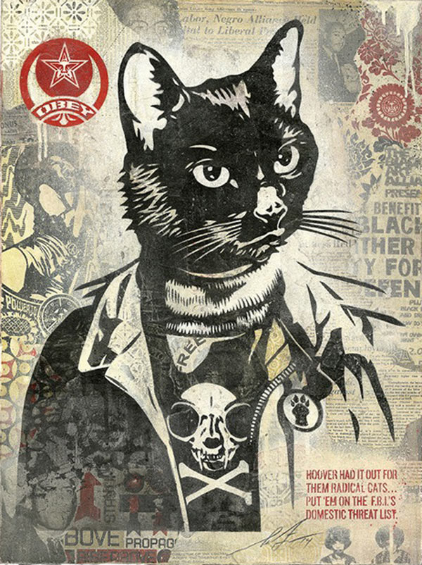 shepard fairey cat