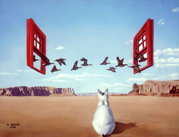 surreal cat art