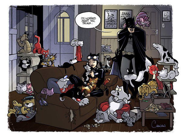catwoman and batman cat comic