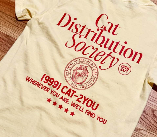 cat distribution shirt